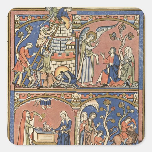 Abimelech und Samson Quadratischer Aufkleber (Vorderseite)