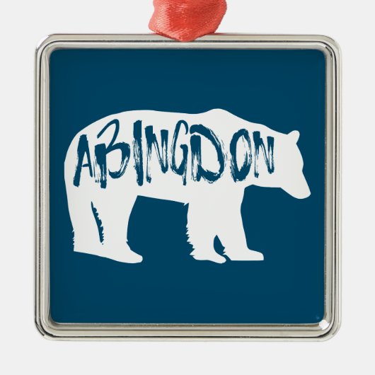 Abingdon Virginia Bear Ornament Aus Metall (Vorne)