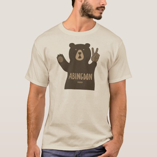 Abingdon Virginia Peace Bear T-Shirt (Vorderseite)