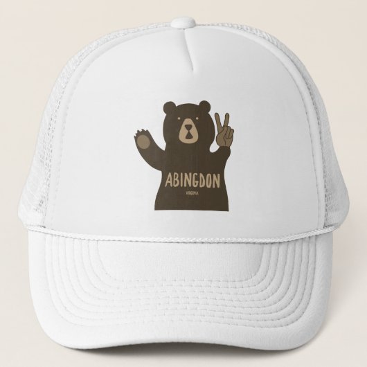 Abingdon Virginia Peace Bear Truckerkappe (Vorderseite)