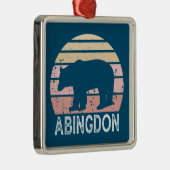 Abingdon Virginia Retro Bear Ornament Aus Metall (Rechts)
