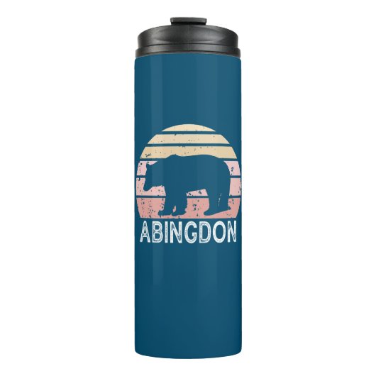 Abingdon Virginia Retro Bear Thermosbecher (Vorderseite)
