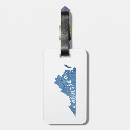 Abingdon Virginia Wood Grain Gepäckanhänger (Rückseite vertikal)