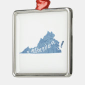 Abingdon Virginia Wood Grain Ornament Aus Metall (Links)