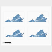 Abingdon Virginia Wood Grain Rechteckiger Aufkleber (Blatt)