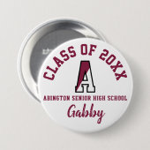 Abington High School Button Logo Custom (Vorne & Hinten)