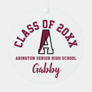 Abington High School Ornament Christmas Aus Metall