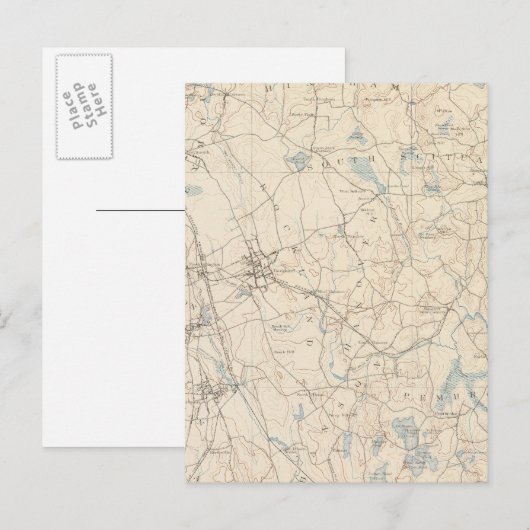 Abington, Massachusets Postkarte (Vorne/Hinten)