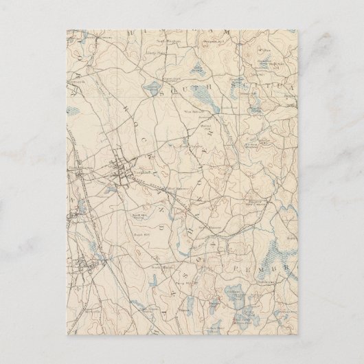 Abington, Massachusets Postkarte (Vorderseite)