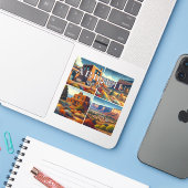 Abiquiu New Mexico 3 Inch Vinyl Sticker (Laptop mit iPhone)