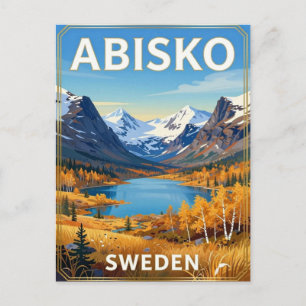 Abisko Schweden Arktische Bergtal Landschaft Postkarte