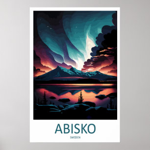 Abisko Vintage Reiseplakat Skigebiet Nationalpark Poster