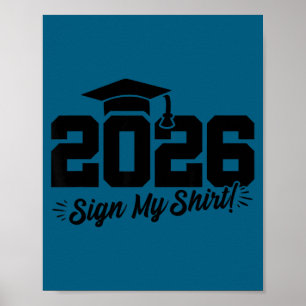 Abitur 2026 - Autogramm-Shirt - Abschlussklasse O Poster
