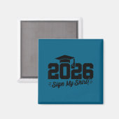 Abitur 2026 - Autogramm-Shirt - Klasse O Magnet (Vorderseite/Rückseite)