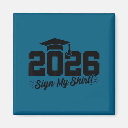 Abitur 2026 - Autogramm-Shirt - Klasse O Magnet (Vorne)