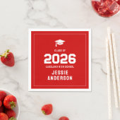 Abitur 2026 in Rot Serviette (Beispiel)