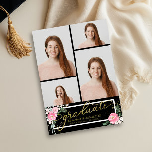 Abitur-Ankündigung 4 Foto Floral Ankündigung