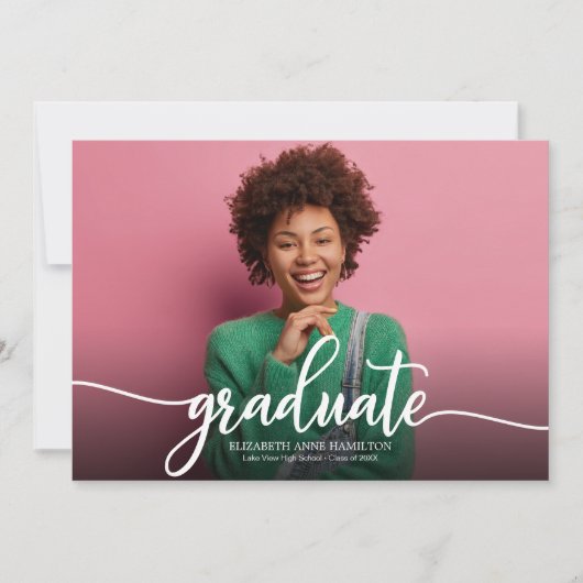 Abitur Ankündigung Simple Chic (Vorderseite)
