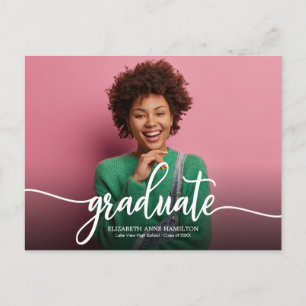Abitur Ankündigung Simple Chic  Postkarte