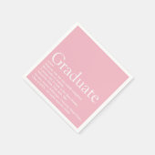Abitur Definition Girly Pink Modern Serviette (Ecke)