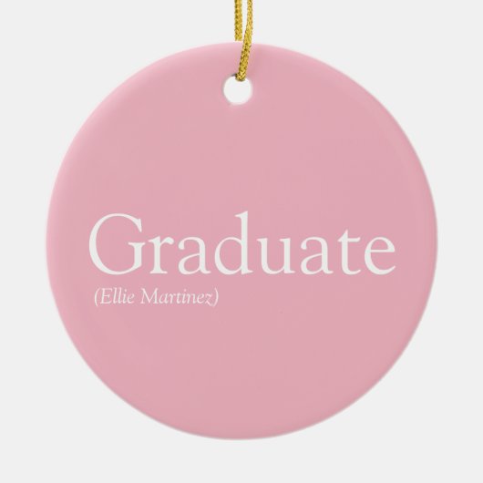 Abitur Definition Girly Pink Spaß Keramik Ornament (Vorne)
