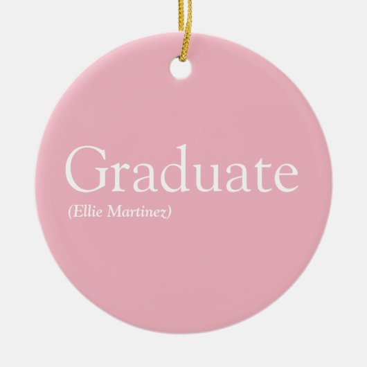 Abitur Definition Girly Pink Spaß Keramik Ornament (Vorne)