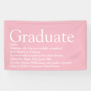 Abitur Definition Modernes Girl-Rosa Banner