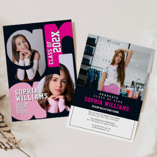 Abitur-Einladung für Mädchen Einladung