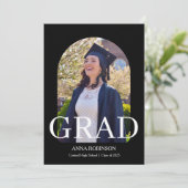 Abitur-Foto-Abschluss Modern Ankündigung (Stehend Vorderseite)
