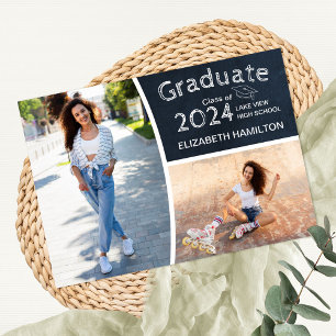 Abitur-Foto auf Schultafel - Ankündigung