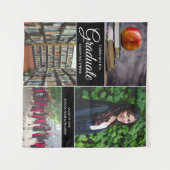 Abitur-Foto-Collage Absolvent Wandteppich (Vorderseite (Horizontal))
