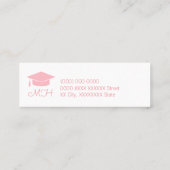 Abitur, Frauenklasse, rosa Telefonnummerkarte (Rückseite)