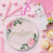 Abitur Hot-Pink-Bläschen-Abitur Pappteller (Party)