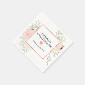 Abitur Party Rosa Rose Blush Serviette (Ecke)