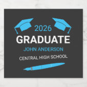 Abiturfeier Custom College 2026 Schaumweinetikett (Einzelnes Label)