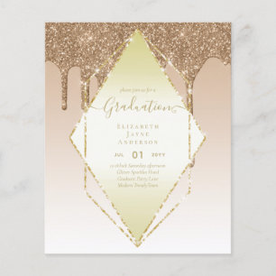 ABITURIENTEN-EINLADUNGEN - Triefender Glitter Girl Flyer