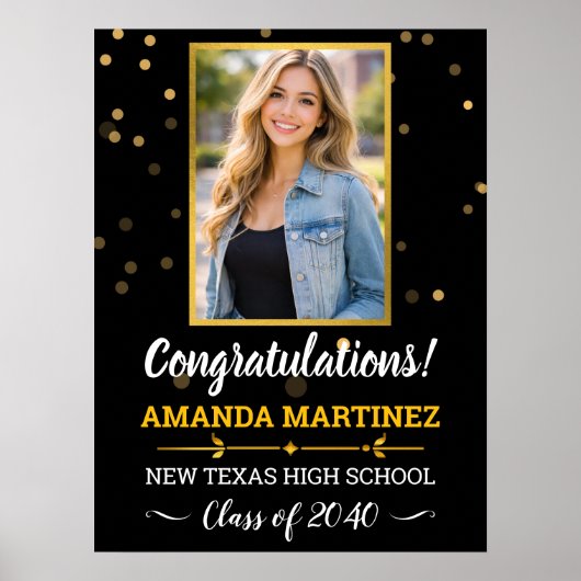 Abiturientenfoto Abschluss Poster (Vorne)