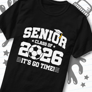 Abiturientenklasse 2026 Es ist los Zeit Fußball Ab T-Shirt