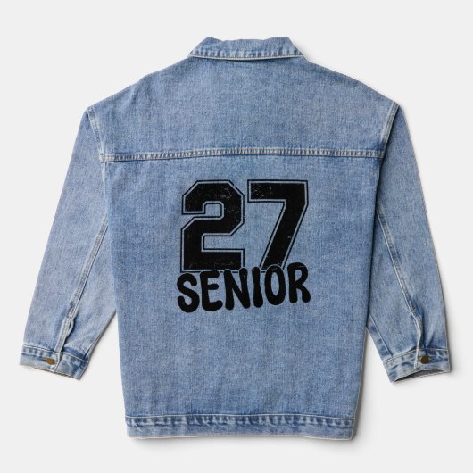 Abiturientenklasse 2027 jeansjacke (Rückseite)