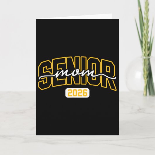 Abiturientin 2026 Mutter Abitur Schwarz Karte (Vorderseite)