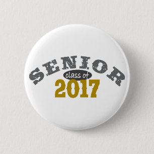 Abiturjahrgang 2017 Gelbgold Button