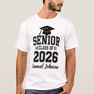 Abiturjahrgang 2026 Abschluss mit individuellem Na T-Shirt