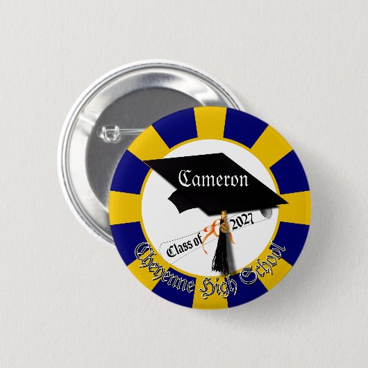Abiturjahrgang 2027 Abschlussfeier Button (Vorne & Hinten)