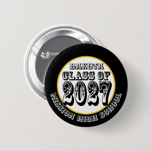 Abiturjahrgang 2027 Western Button (Vorne & Hinten)
