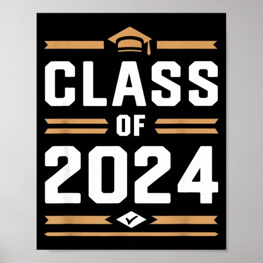 Abiturklasse 2024 College High School Poster (Vorne)