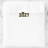 Abiturklasse 2027 Abschlussfeier Runder Aufkleber (Tasche)