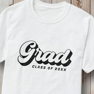 Abiturklasse 20XX Retro Vintage Einfache Schrift  T-Shirt