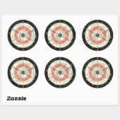 Abizaid neue richtige Karte der flachen Erd-Aufkle Runder Aufkleber (Blatt)