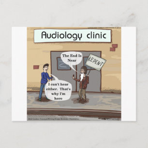 Abkehr für das Audiologe Office Funny Postkarte