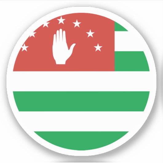 Abkhazia Flag Round Sticker (Vorderseite)